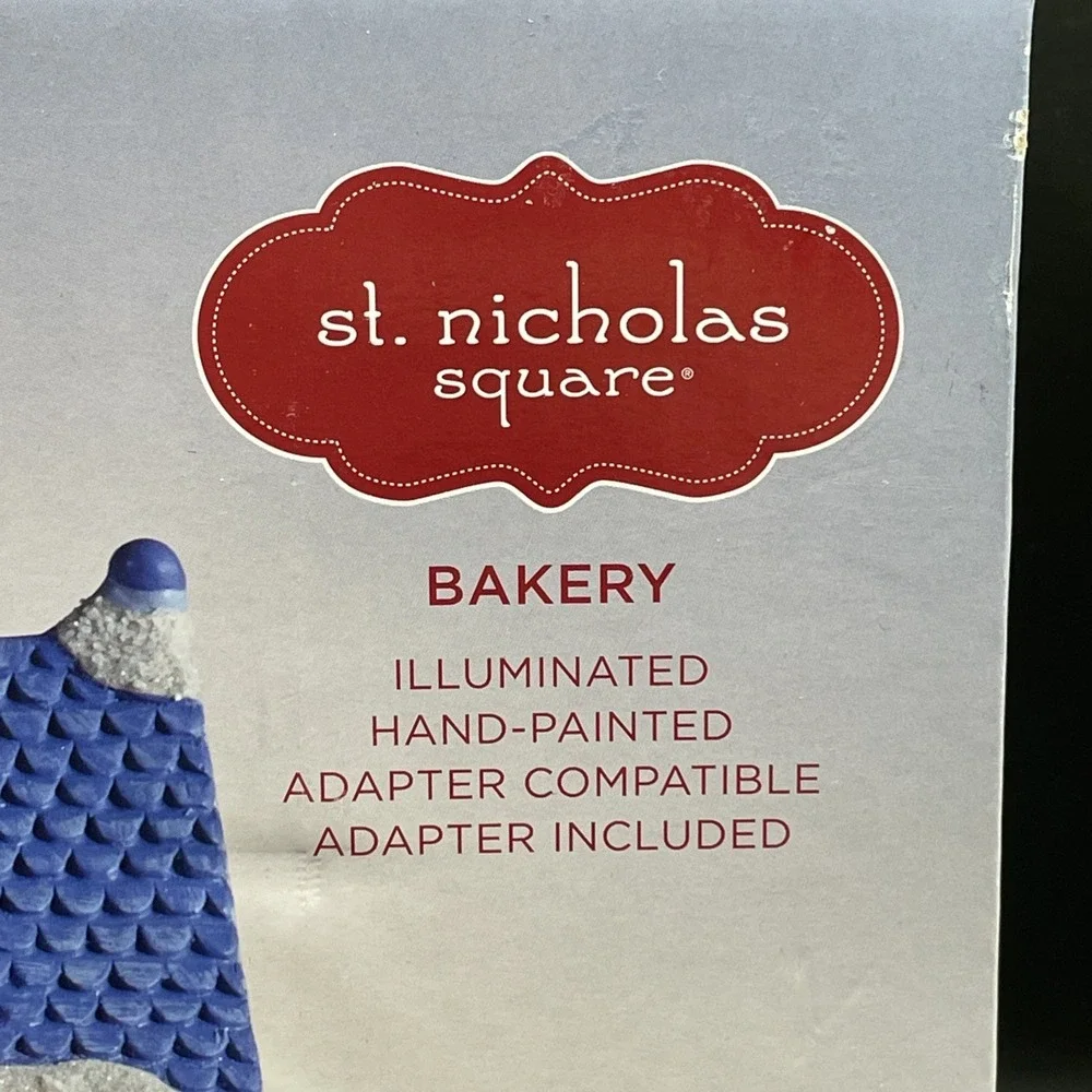 St Nicholas Square Village - BAKERY - Animated LED Lighted  - New
